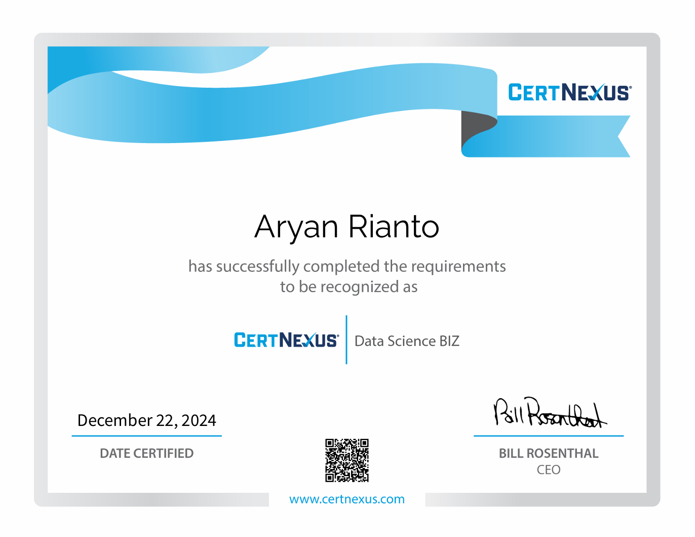 Certificate Internasional CertNexus